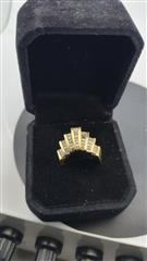 Lady's Diamond Cluster Ring 40 Diamonds 1.20 Carat T.W. 14K Yellow Gold 6.81g